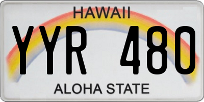HI license plate YYR480