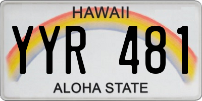 HI license plate YYR481