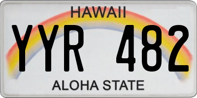 HI license plate YYR482