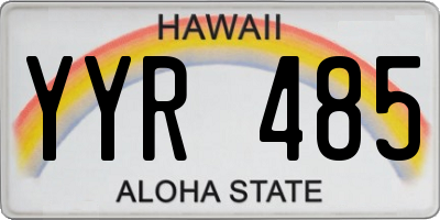 HI license plate YYR485