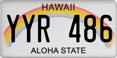 HI license plate YYR486