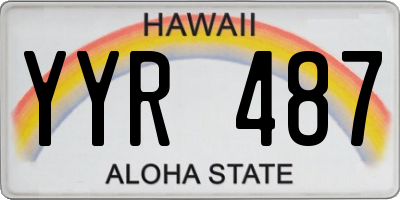 HI license plate YYR487