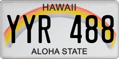 HI license plate YYR488