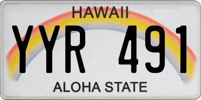 HI license plate YYR491