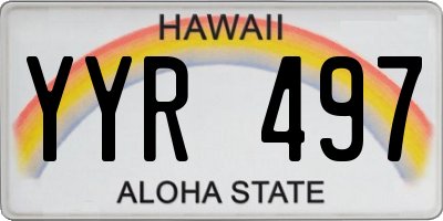 HI license plate YYR497