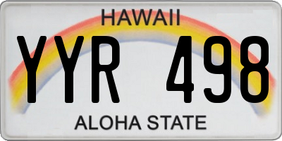 HI license plate YYR498