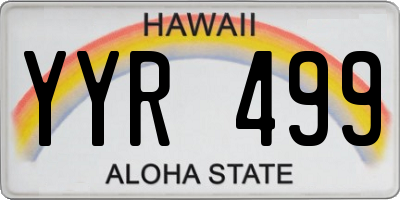 HI license plate YYR499