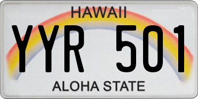 HI license plate YYR501