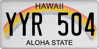 HI license plate YYR504