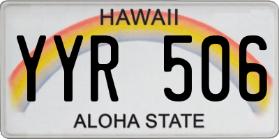 HI license plate YYR506