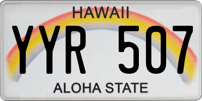 HI license plate YYR507