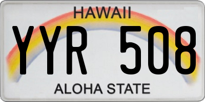 HI license plate YYR508