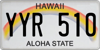 HI license plate YYR510