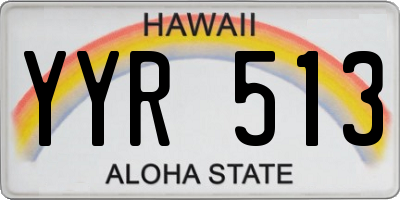 HI license plate YYR513