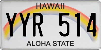 HI license plate YYR514