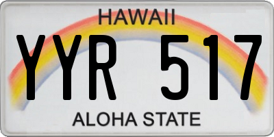 HI license plate YYR517