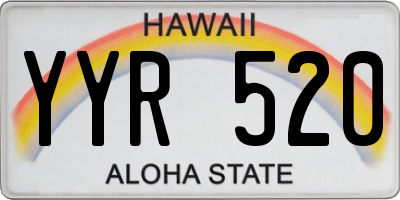 HI license plate YYR520