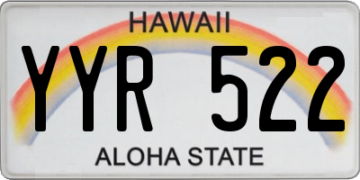 HI license plate YYR522