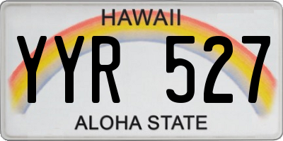 HI license plate YYR527