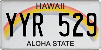 HI license plate YYR529