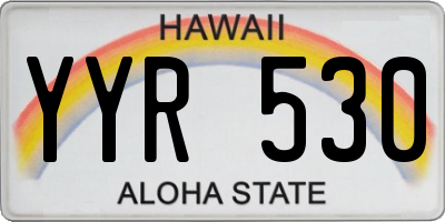 HI license plate YYR530