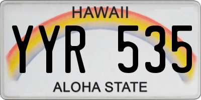 HI license plate YYR535