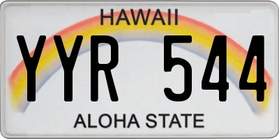 HI license plate YYR544