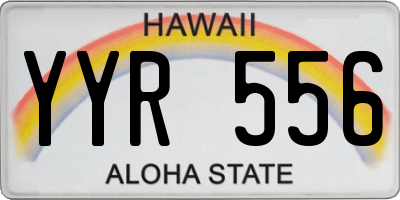 HI license plate YYR556