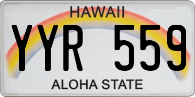 HI license plate YYR559