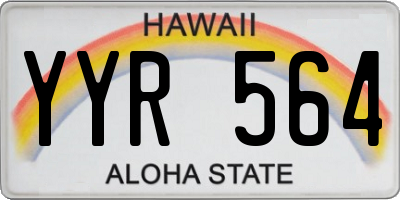 HI license plate YYR564