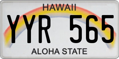 HI license plate YYR565