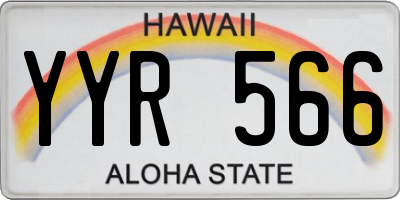 HI license plate YYR566