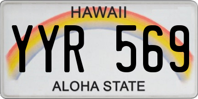 HI license plate YYR569