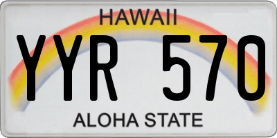 HI license plate YYR570