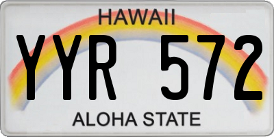 HI license plate YYR572