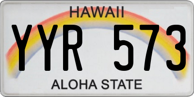 HI license plate YYR573