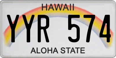 HI license plate YYR574