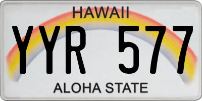 HI license plate YYR577