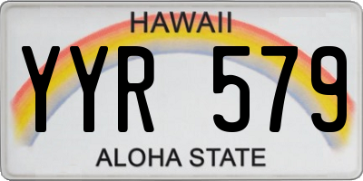 HI license plate YYR579