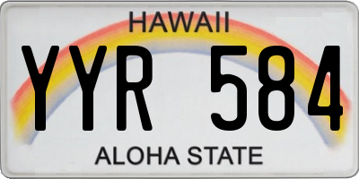 HI license plate YYR584