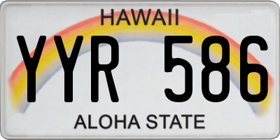 HI license plate YYR586