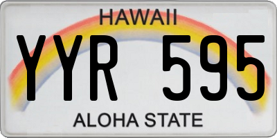 HI license plate YYR595