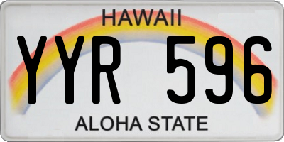 HI license plate YYR596
