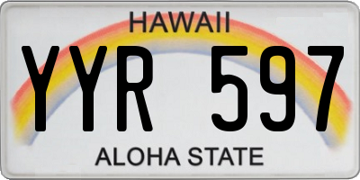 HI license plate YYR597
