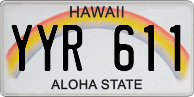 HI license plate YYR611