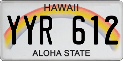 HI license plate YYR612