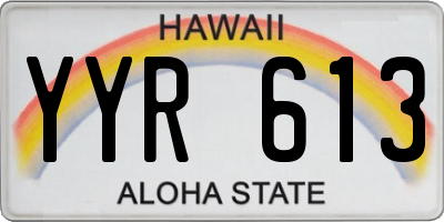 HI license plate YYR613