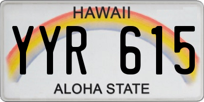 HI license plate YYR615