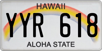 HI license plate YYR618