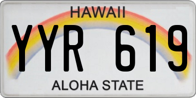 HI license plate YYR619